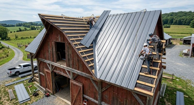 Barn Roof Installation in New Castle, DE