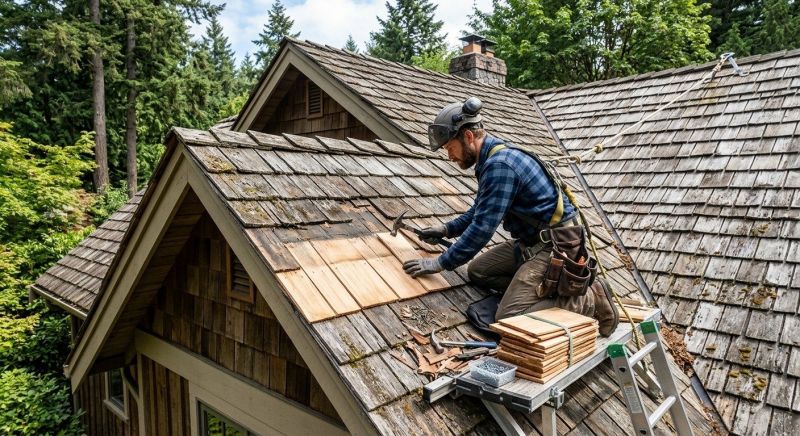 Cedar Shake Roof Repair in Hockessin, DE