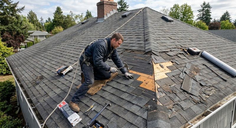 Damaged Roof Repair in Newtown Square, PA