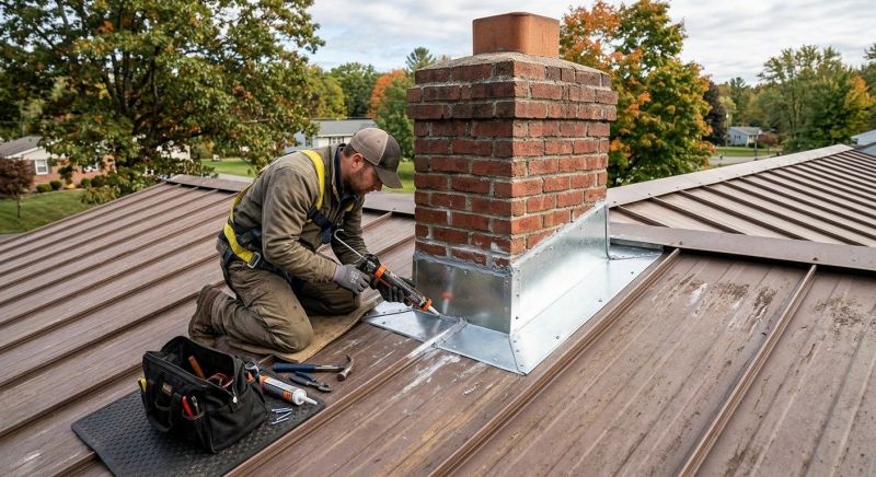 Metal Roof Flashing Repair in New Castle, DE