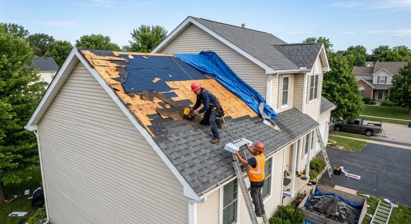 Roof Damage Restoration in Aston, PA
