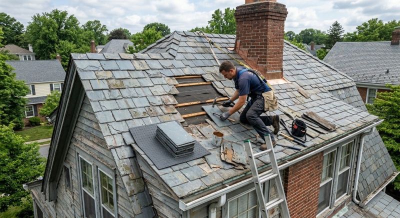 Slate Roof Repair in Kennett Square, PA