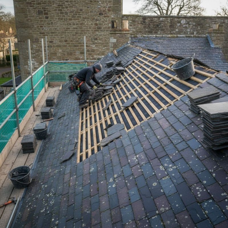Slate Roof Replacement in Delaware County, PA